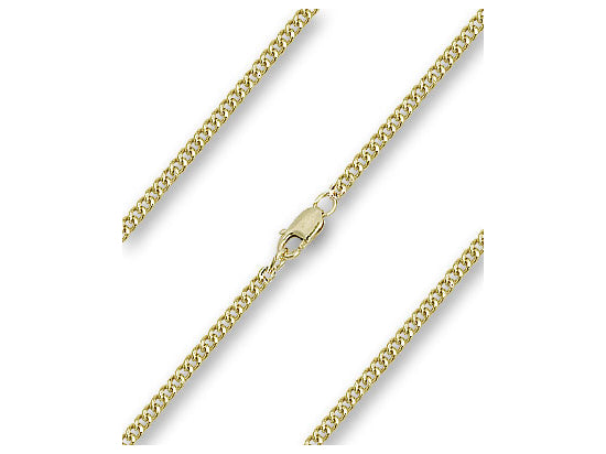 Curb Heavy Chain, 20" length with lobster claw clasp, Gold Plated