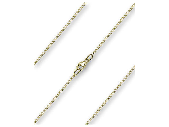 Curb Light Chain, 18" length with lobster claw clasp, Gold Filled