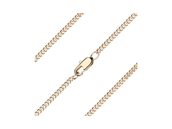 Curb Light Chain, 20" length with lobster claw clasp, Gold Plated