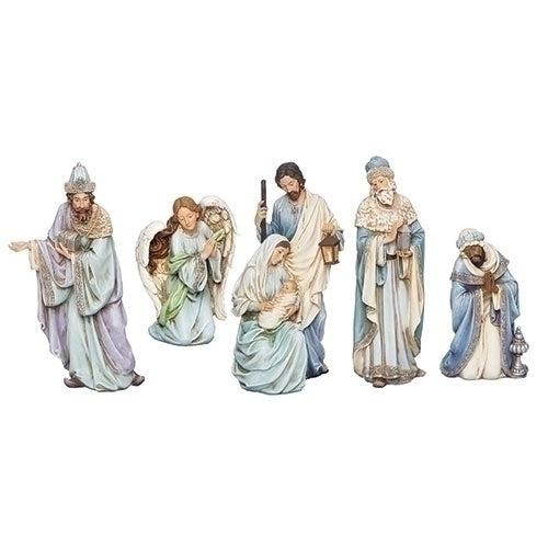 Blue Robe Nativity Figure Set, 5 pcs., 15" tall