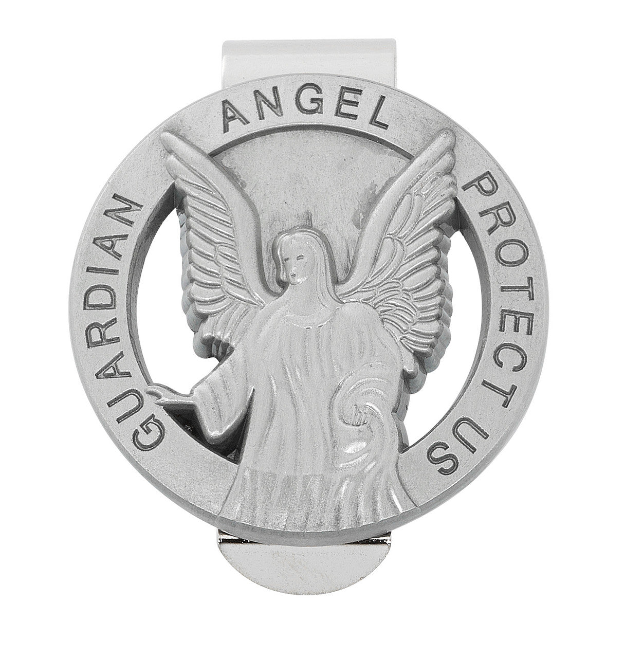 Guardian Angel Visor Clip, Zinc, Large Round