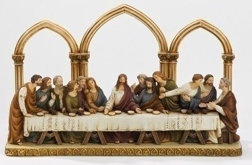 Last Supper with Arches statue, 12" long