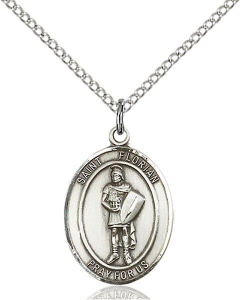 Saint Florian medal S0341, Sterling Silver