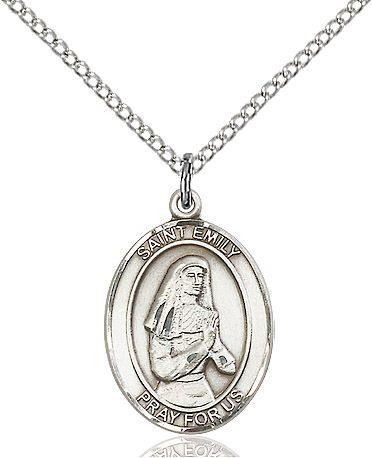 Saint Emily de Vialar medal S0471, Sterling Silver