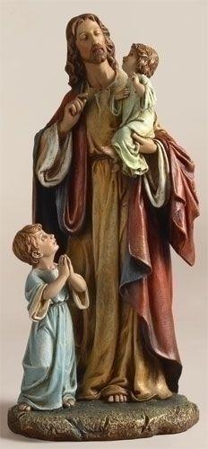 Jesus with Children statue, 10" tall