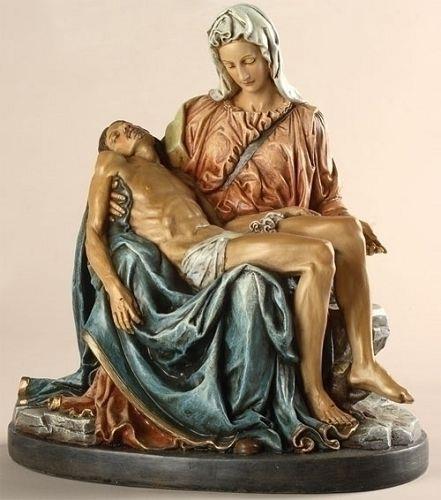 Pieta statue, 9" tall