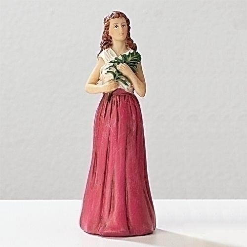 St. Agatha figurine, 3.5" tall