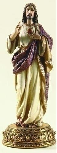 Sacred Heart of Jesus statue, 10.25" tall