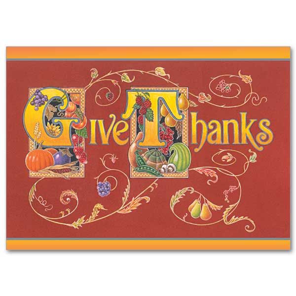 Give Thanks Thanksgiving card