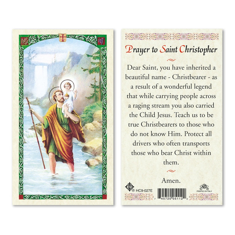 St. Christopher holy card