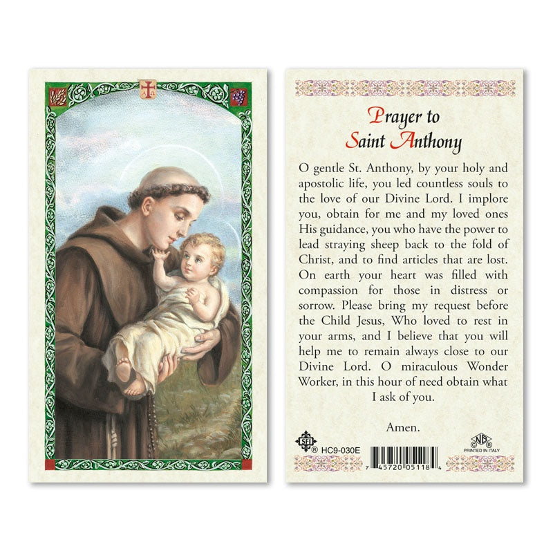 St. Anthony holy card