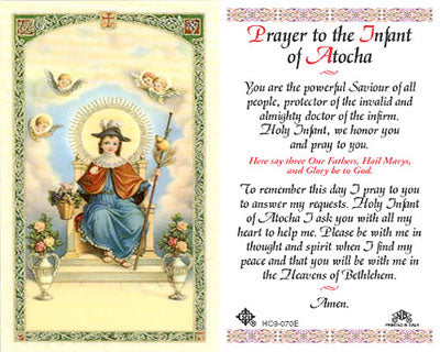 Nino Atocha holy card