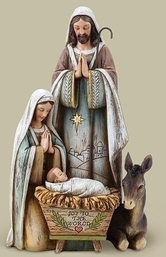 Holy Family figurine, 10.5" tall