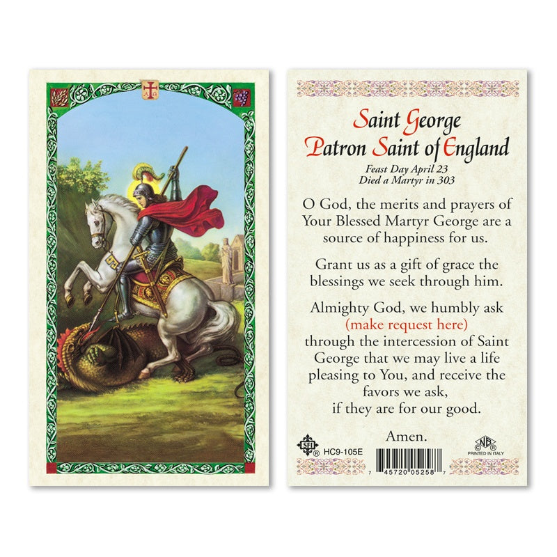 St. George holy card