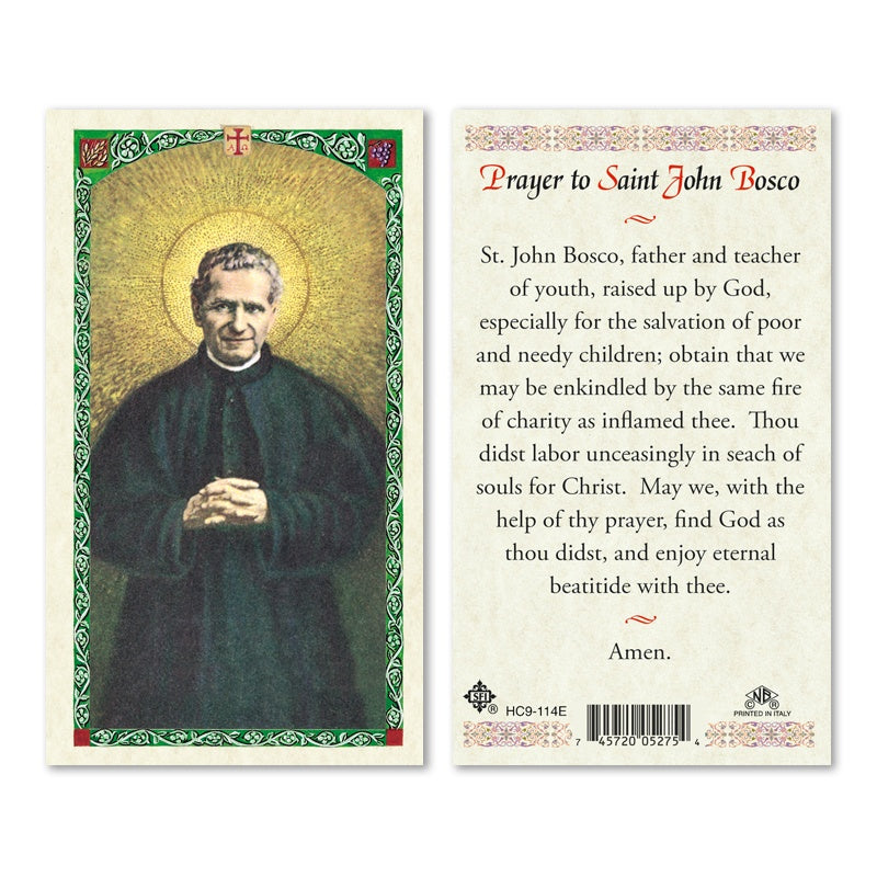 St. John Bosco holy card