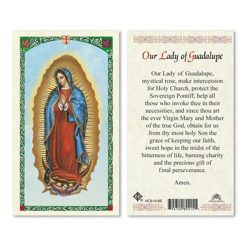 Our Lady of Guadalupe holy card