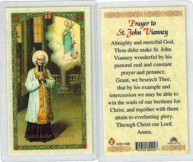 St. John Vianney holy card