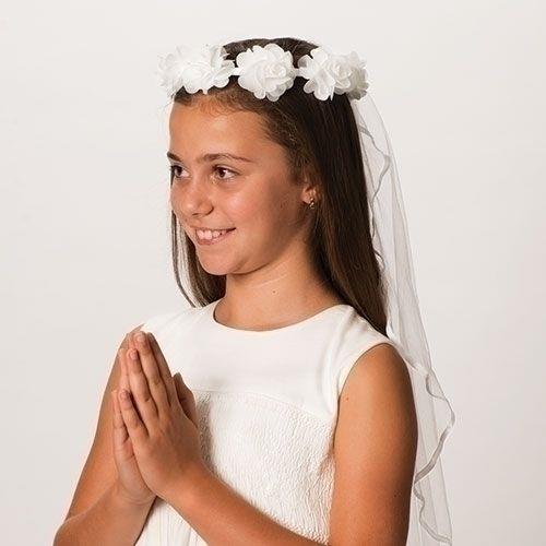 First Communion Veil, 30" long