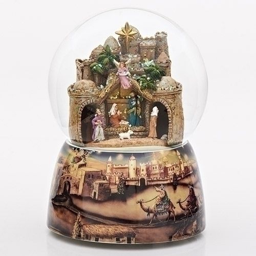 Bethlehem musical glitterdome, 7" tall