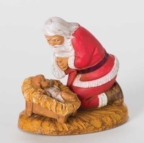 Kneeling Santa, 4" tall