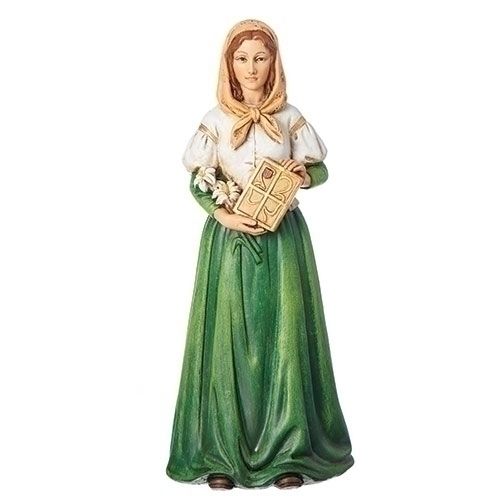 St. Dymphna statue, 6" tall