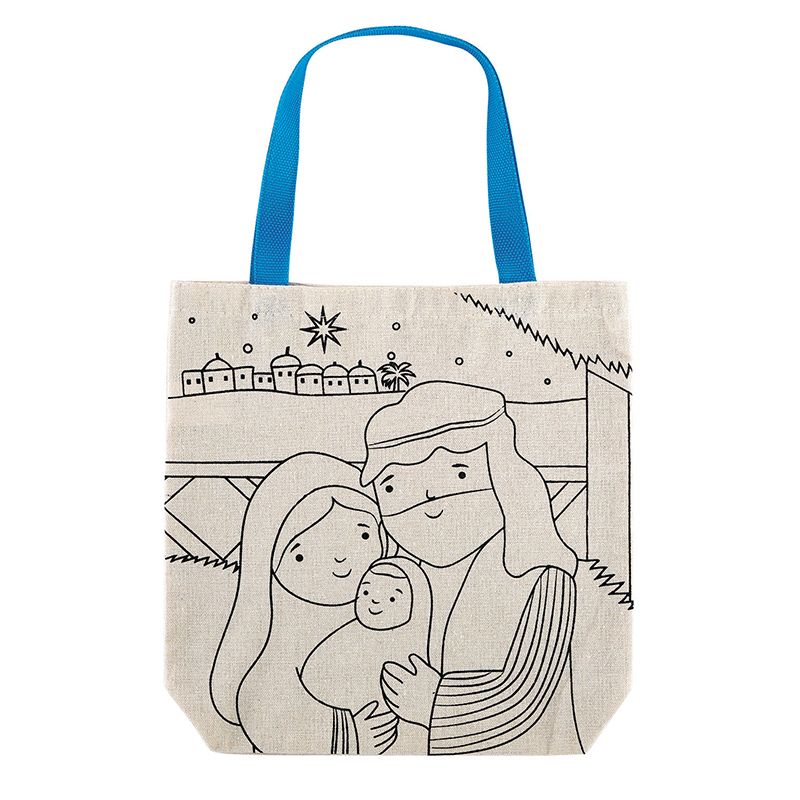 Holy Family Ready-to-Color Tote Bag