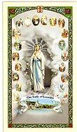 Mysteries of the Holy Rosary holy card