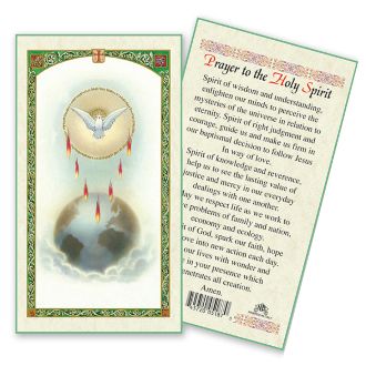 Holy Spirit holy card