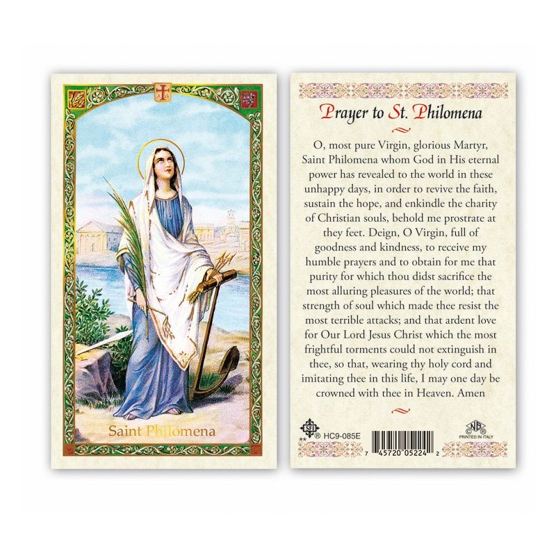 St. Philomena holy card