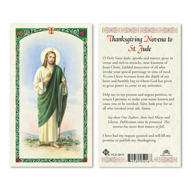 St. Jude Novena holy card