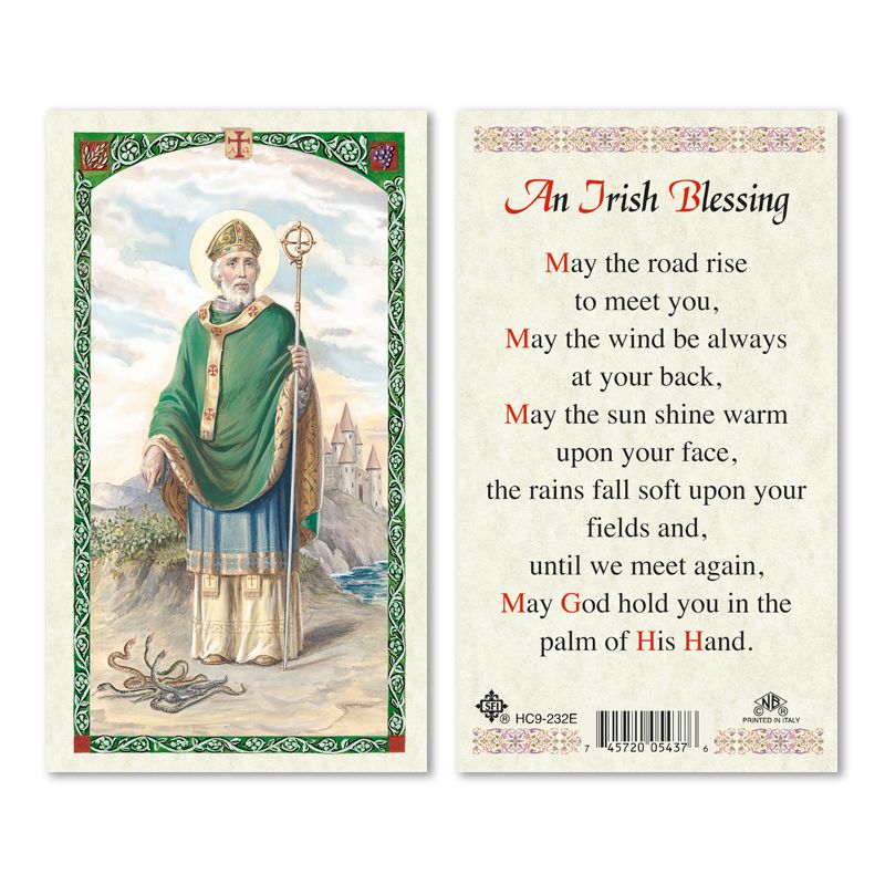 St. Patrick Irish Blessing holy card