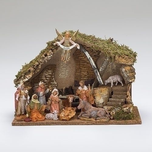 Nativity Stable Set, 11 pcs, 5" scale