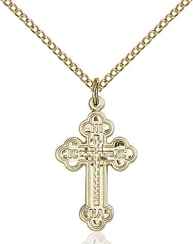 Russian Cross medal 02722, Gold Filled
