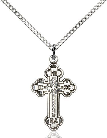 Russian Cross medal 02721, Sterling Silver