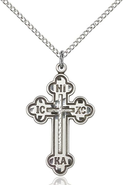 Russian Cross medal 02731, Sterling Silver