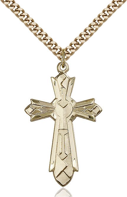 Mosaic Cross medal 60312, Gold Filled