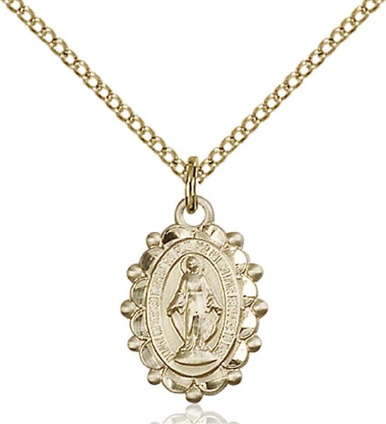 Miraculous medal 60402, Gold Filled