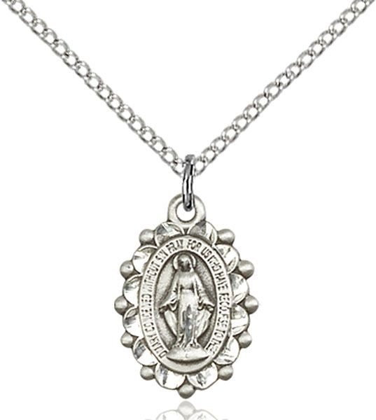 Miraculous medal 60401, Sterling Silver