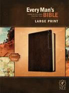 NLT Every Man's Bible, Large Print, Deluxe Explorer Edition (Leatherlike, Rustic Brown)