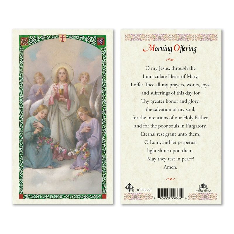 Morning Offering holy card