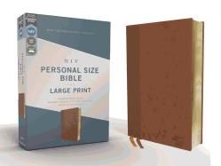 NIV, Personal Size Bible, Large Print, Leathersoft, Brown, Red Letter Edition, Large Comfort Print