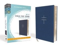 NIV, Bible for Teens, Thinline Edition, Leathersoft, Blue, Red Letter Edition, Comfort Print