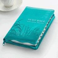 Standard Size Gift Bible: KJV, Thumb Index Edition, Zippered Turquoise