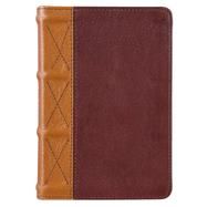 Large Print Compact Bible: KJV, Two-Tone Toffee/Brandy Full Grain Leather