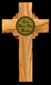 Olivewood Home Blessing Cross